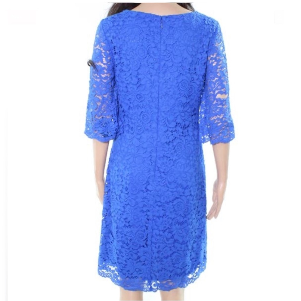 Ralph Lauren Dress Sheath Floral Lace Sleeves - Picture 2 of 3
